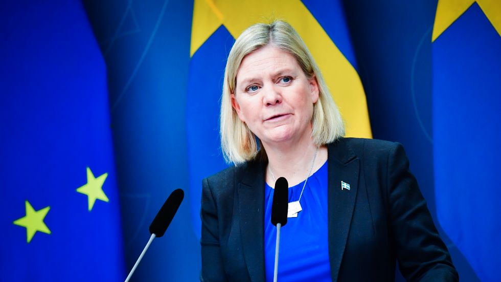 Finansminister Magdalena Andersson (S) presenterar ny ekonomisk prognos.