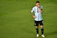 Argentinas Lionel Messi under kvalmötet med Brasilien.