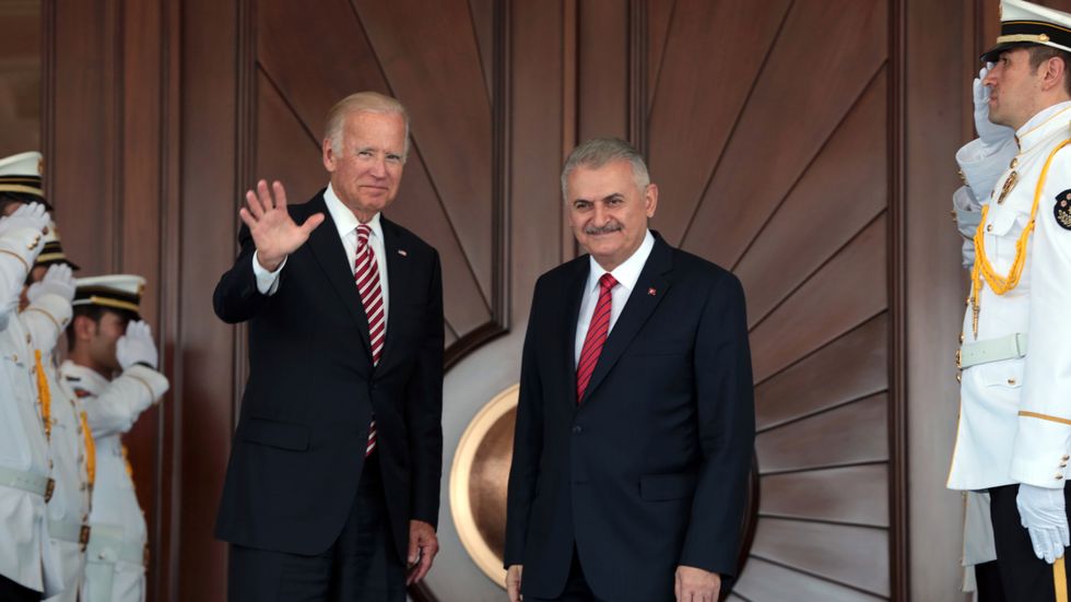 Joe Biden, USA:s vicepresident, mötte Binali Yildirim, Turkiets premiärminister under gårdagen. Idag är han i Stockholm för att möta Stefan Löfven.