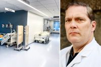 Patienter tvingas nu ligga i dagrum och besöksrum på Södersjukhuset. Andreas Fischer, ordförande för Sjukhusläkarna, befarar att det blir ännu värre under helgerna.
