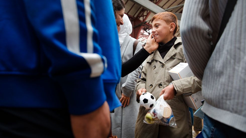 Ahmad Kader, 11 år, från Syrien anlände till Köpenhamns centralstation i september i år.
