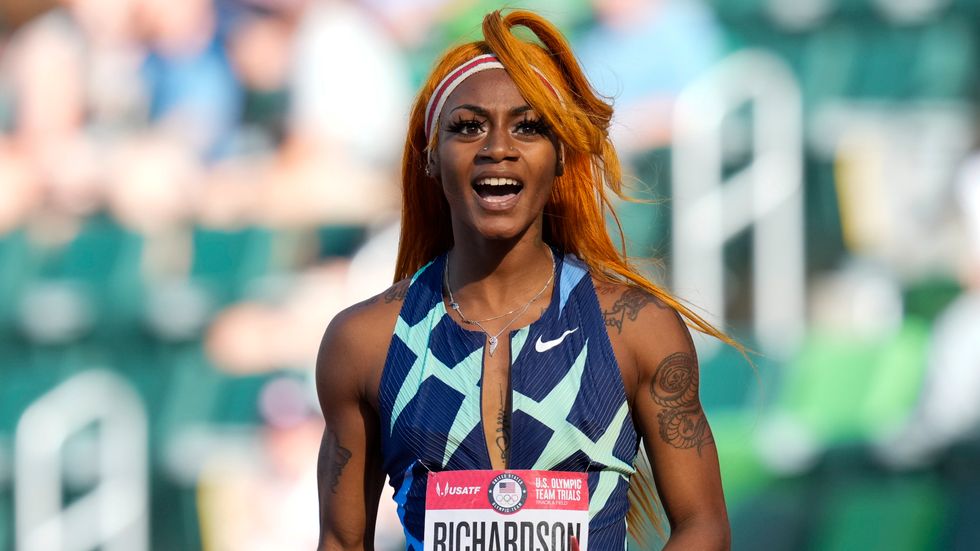 Amerikanska sprintstjärnan Sha'Carri Richardson. Arkivbild.