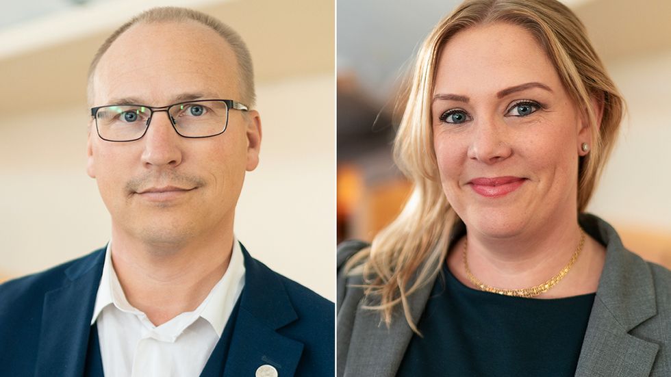 Mikael Eskilandersson och Angelica Lundberg, Sverigedemokraterna.