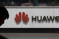 Försäljningsras för Huawei i första kvartalet 2021. Arkivbild