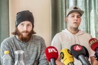Bröderna Robin Dahlén och Christian Karlsson, som här ses på en presskonferens 2017, får nu en ursäkt av Arvika kommun för vad som hände efter den fyraårige pojken Kevins död 1998.
