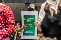 Abortaktivister demonstrerar i Chicago.