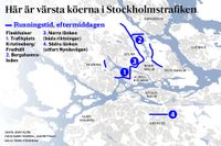 Här är de värsta köerna i Stockholmstrafiken