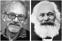 Sven-Eric Liedman och Karl Marx.