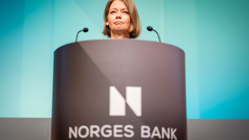 Norska centralbankschefen Ida Wolden Bache tryckte på ränteknappen igen. Arkivbild.