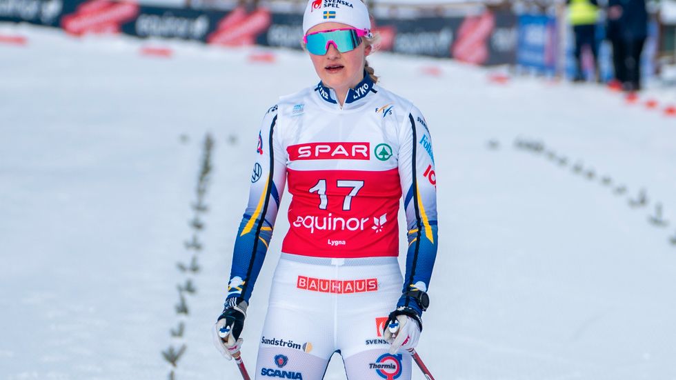 Lisa Eriksson tog silver på 15 kilometer.