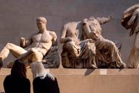 Några av Parthenon-skulpturerna visas på British museum, november 2021. Under vintern har diskussioner förts om en eventuell förflyttning av skulpturerna till Grekland.