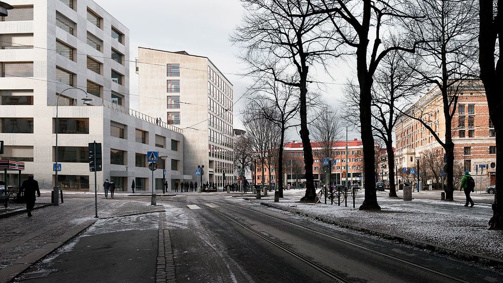 Annex, det vinnande förslaget på tillbyggnad av Handelshögskolan i Göteborg.