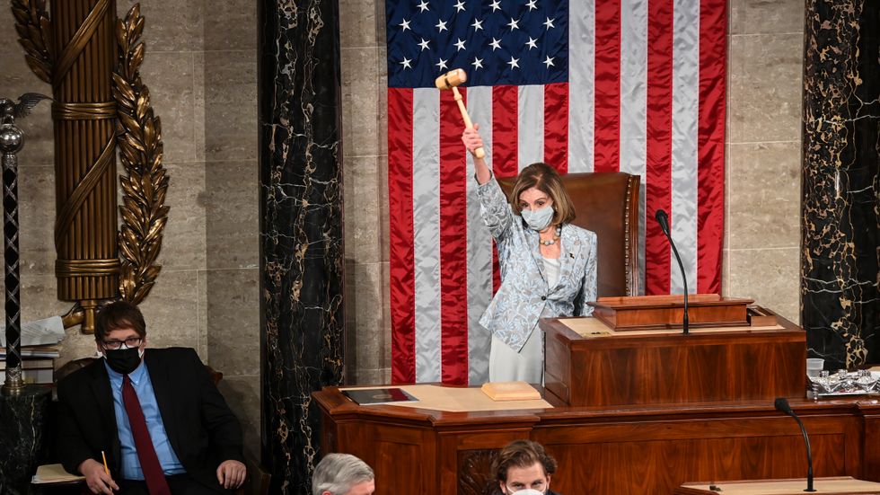 Nancy Pelosi under kongressens öppnande.