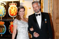 Prinsessan Märtha Louise och Ari Behn i Stockholm vid kung Carl Gustavs 70-årsfirande 2016.