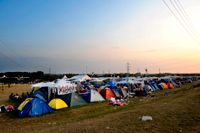 Campingen på Roskildefestivalen hotas av utgrävningar de närmaste tio-femton åren, då stora delar av campingytan kommer att ersättas av stora hål i marken. Arkivbild.