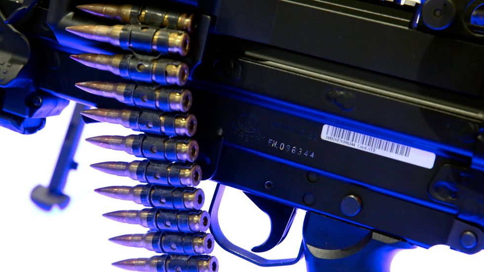 Ett automatvapen tillverkat av det belgiska företaget FN Herstal. Arkivbild.