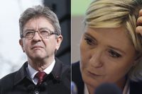 Jean-Luc Mélenchon och Marine Le Pen.
