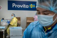 Provitas munskyddsfabrik ligger inte i Asien, utan i Älta.