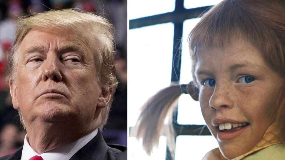 Donald Trump och Pippi Långstrump.