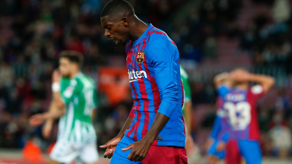 Ousmane Dembélé vägrar lämna Barcelona trots att klubben uppmanat honom. Arkivbild.