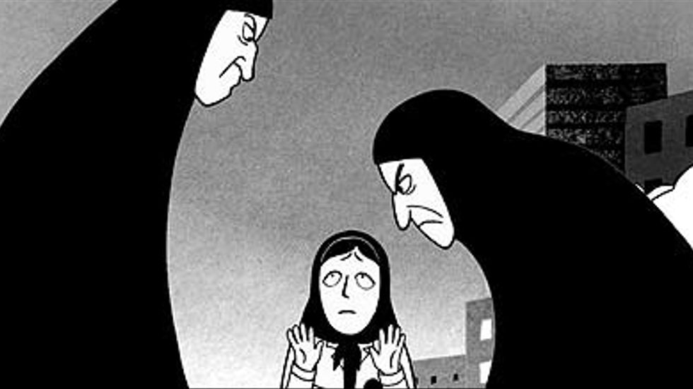Filmen Persepolis: Iran är en fundamentalistisk teokrati med totalitära förtecken.