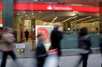 Vinstras för Santander. Arkivbild