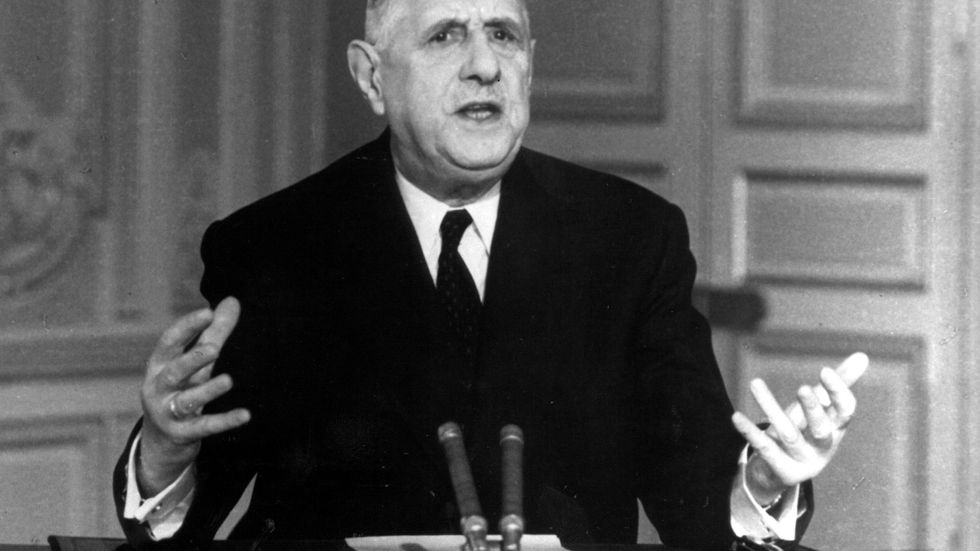 de Gaulle sa nej till UK i EU
