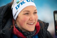 Moa Lundgren är förkyld och kommer inte att kunna slutföra Tour de Ski. Arkivbild.