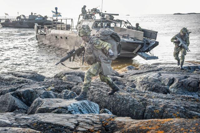 Svenska soldater tränar med Natotrupp under den årliga Baltopsövningen. Heja, Sverige!