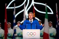 IOK-ordföranden Thomas Bach under invigningen av OS i Peking.