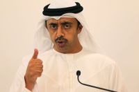 Förenade arabemiratens utrikesminister shejk Abdullah bin Zayed al-Nahayan har pratat i telefon med sin israeliske motpart Gabi Ashkenazi. Arkivbild.