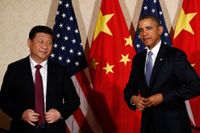 Kinas president  Xi Jinping träffade sin amerikanska kollega Barack Obama i Haag.