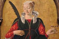 Lucia målad av Francesco del Cossa (cirka 1430–1477).