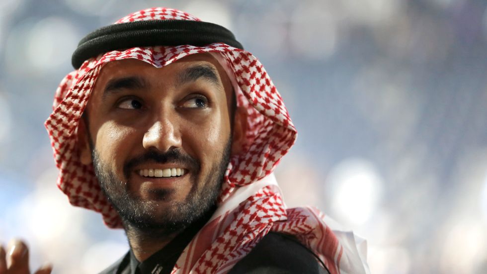 Saudiarabiens idrottsminister, prins Abdulaziz bin Turki al-Faisal, ser inga problem med ett ryskt fotbollsförbundsbyte. Arkivbild.