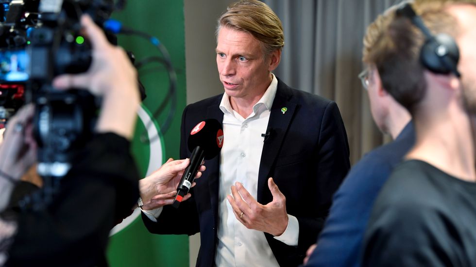 Miljöpartiets språkrör Per Bolund. 