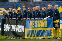 Den svenska startelvan inför avspark under tisdagens VM-kvalmatch i fotboll mellan Sverige och Irland.