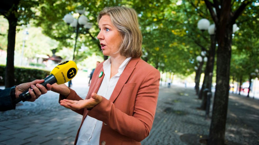 Sveriges miljöminister Karolina Skog (MP) hade hoppats på en halvering av utsläppsnivåerna, men fick anpassa sig till EU-kollegernas gemensamma mål. Arkivbild.