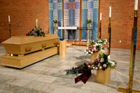 Borgerlig begravning i Ljusets kapell i Luleå.