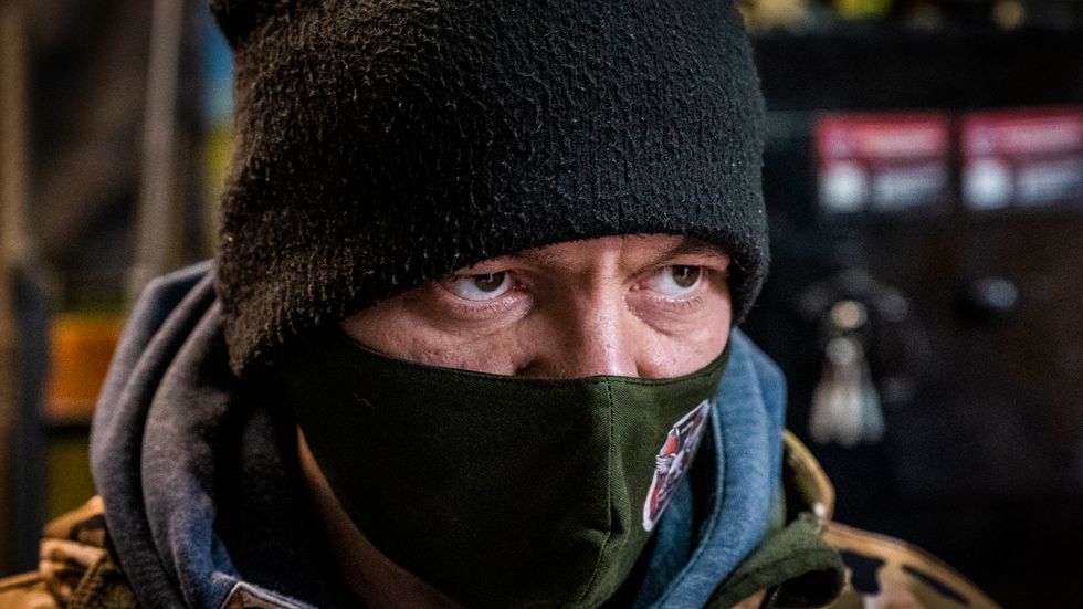 Mikhailo Podoliak har stridit i Ukrainas armé mot ryskstödda separatister sedan 2014.