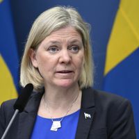 Statsminister Magdalena Andersson, (S).