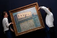 Claude Monets målning "Le Palais Ducal" såldes på auktionshuset Sotheby's i London i februari. Arkivbild.