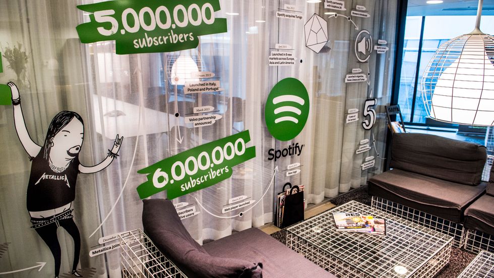 Spotify meddelar att de har 70 miljoner användare. Arkivbild.
