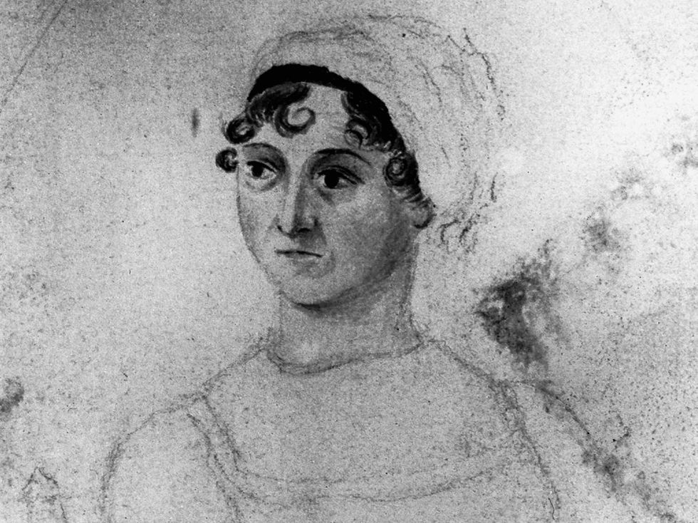 Jane Austen (1775–1817) porträtterad av hennes äldre syster Cassandra Austen (1773–1845), som även var mottagare av de flesta av Janes brev.