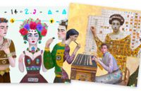 Den bildskapande AI:n Dall E 2 har här tolkat instruktionen ”studenter som försöker fuska med hjälp av AI, skildrat av Frida Kahlo och Gustav Klimt”.