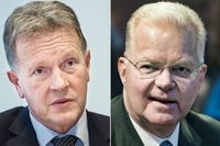 SCA:s förre vd Jan Johansson och Holmens styrelseordförande Fredrik Lundberg.