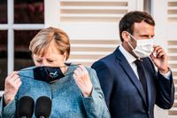 Tysklands förbundskansler Angela Merkel och Frankrikes president Emmanuel Macron.