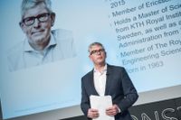 Börje Ekholm vid onsdagens presentation av honom som ny vd i Ericsson.