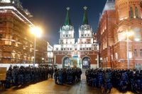Ryska nationalgardet samlas för att stoppa eventuella protester i Moskva efter domen mot regimkritikern Aleksej Navalnyj.