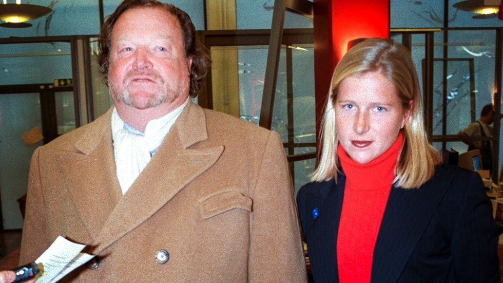 Finansmannen Jan Stenbeck och arvtagerskan Cristina Stenbeck i december 1999.