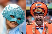 Argentina och Hollands fan är laddade inför en förhoppningsvis spännande semifinal i Sao Paolo.
